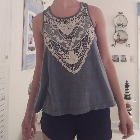 Tank Top with Lace Detail - Picture 11 of 11
